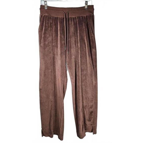 Jessica Simpson Soft Brown Velvet Velour Sweatpants Size Medium - Picture 1 of 7